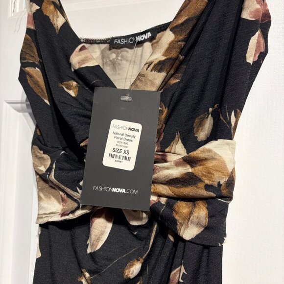 NWT - Fashion Nova Floral Midi Dress (XS) - Picture 6 of 9